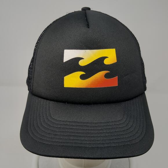 Billabong Snapback Trucker Hat Black One Size Adjustable Breathable Mesh Back - Picture 2 of 9